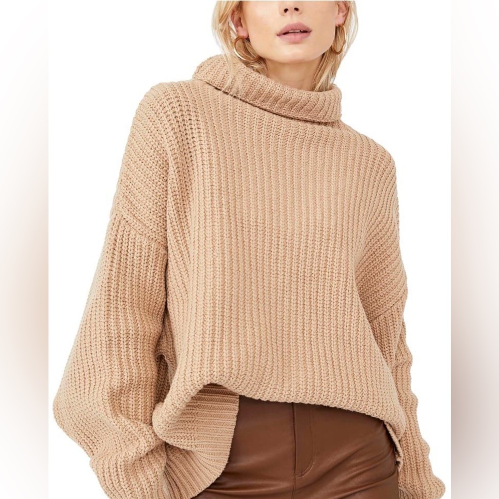 Free People Swim Too Deep Mock neck Sweater